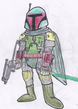 Boba Fett and a lightsabre