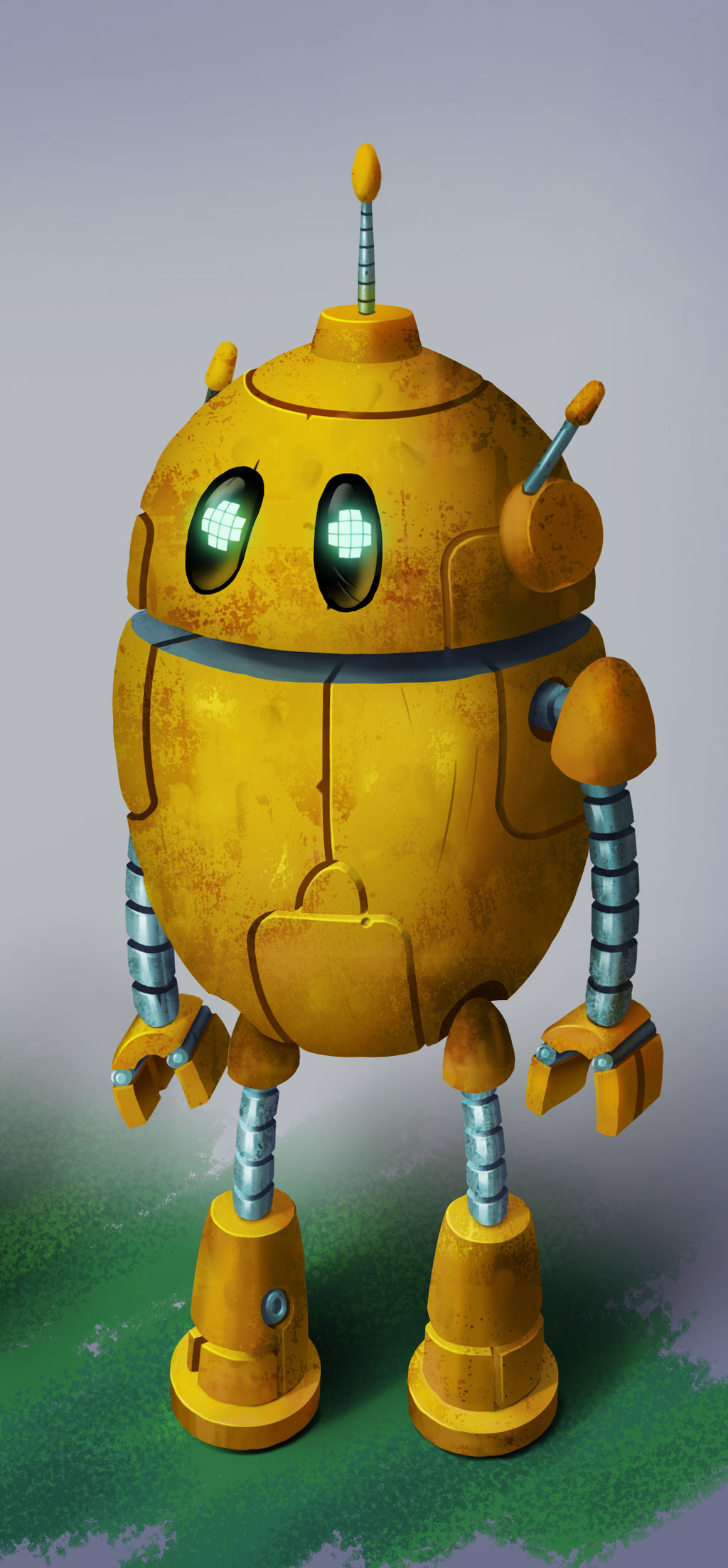 Yellow robot by Duleonto on DeviantArt