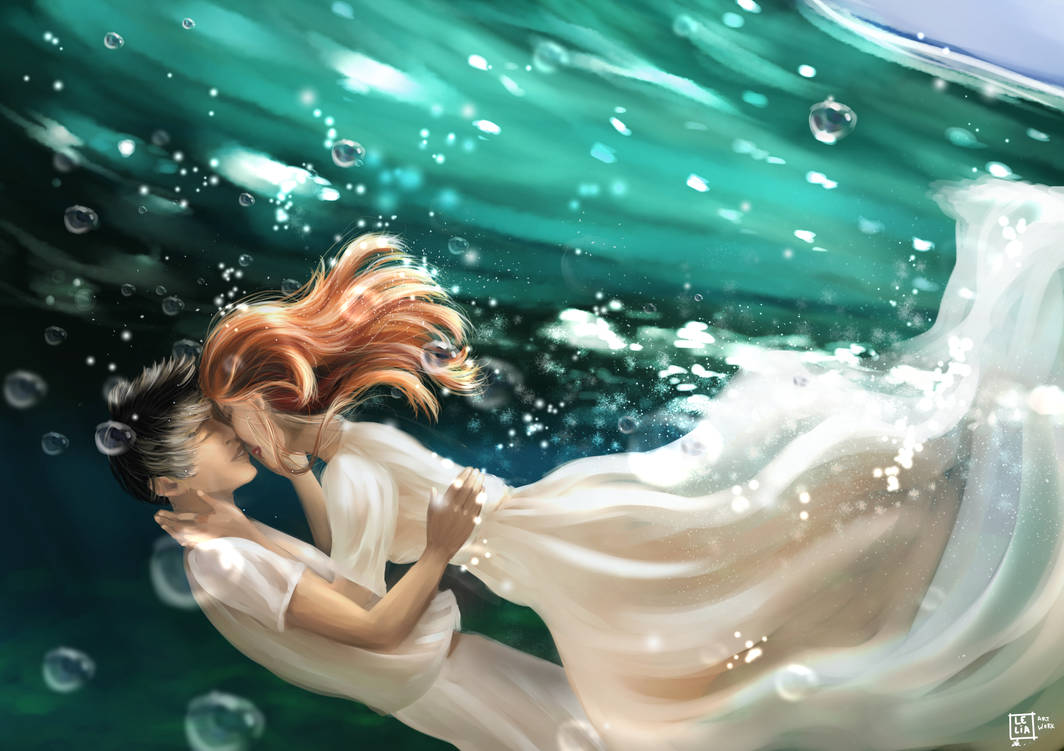 Fall in the ocean by LeliaArtwork