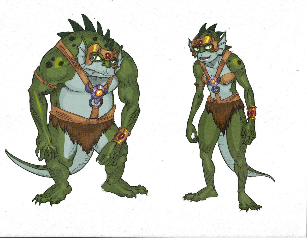 Bionic Lizardfolk Lizard folk male and female by zakuman on DeviantArt
