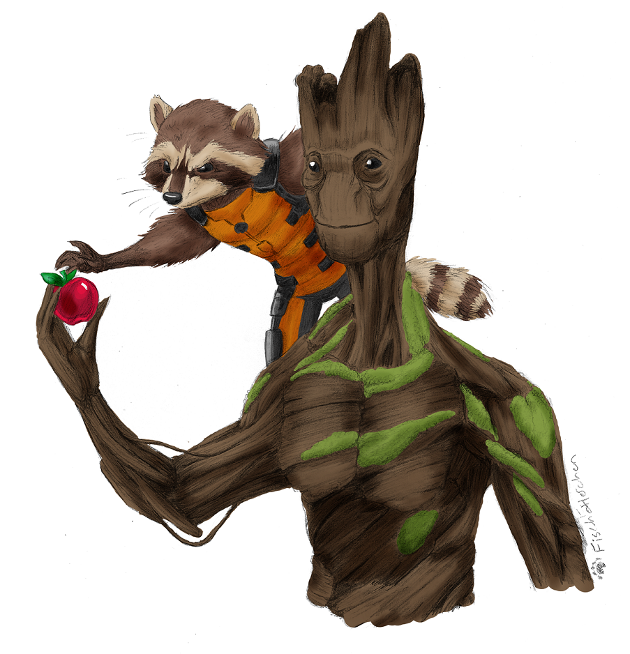 Rocket and Groot