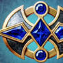 Blue jeweled amulet