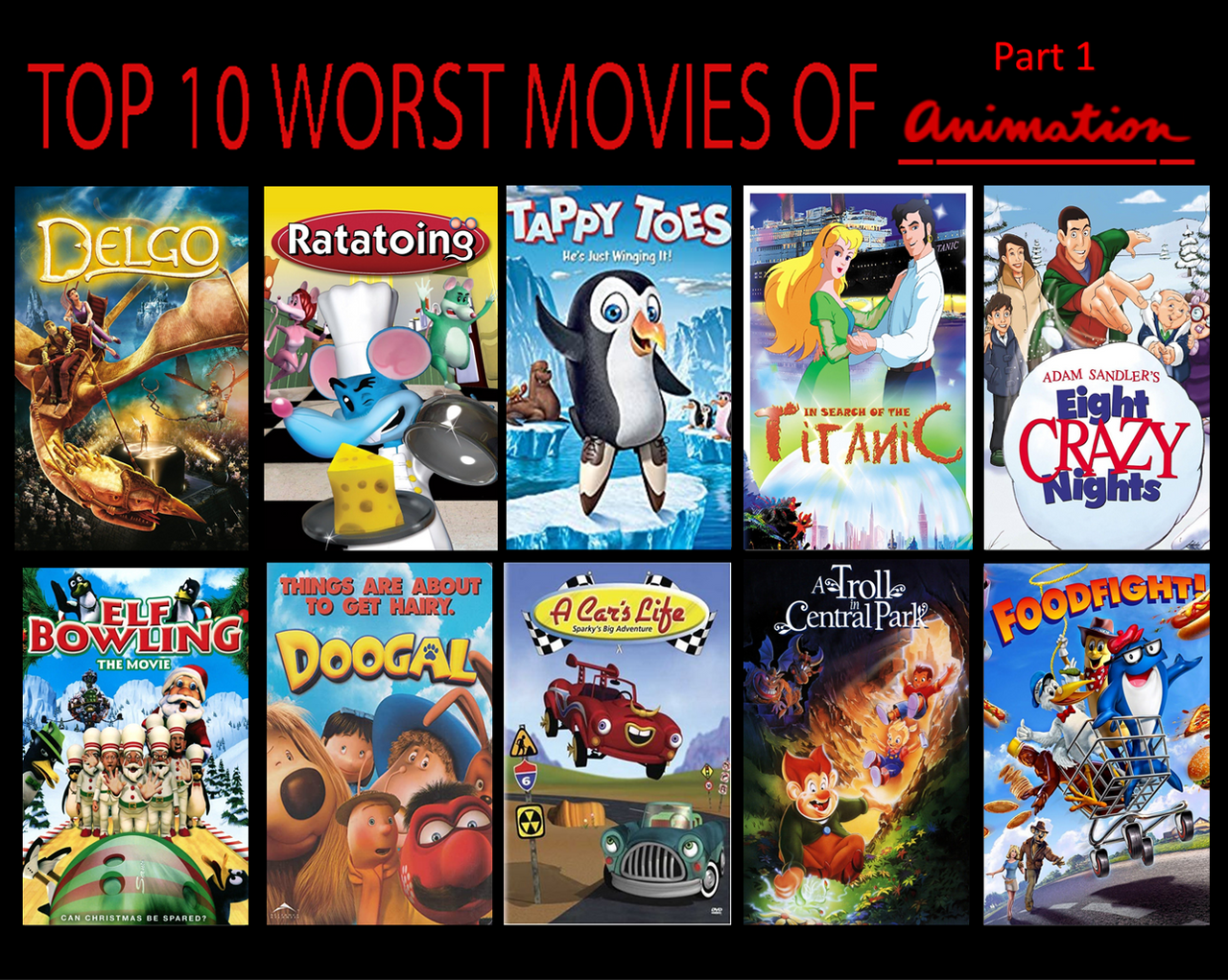 Top 10 Worst Animated Movies Part 1! by eladthegreatest on DeviantArt Top 10 Worst Animated Movies Part 1! by eladthegreatest on DeviantArt