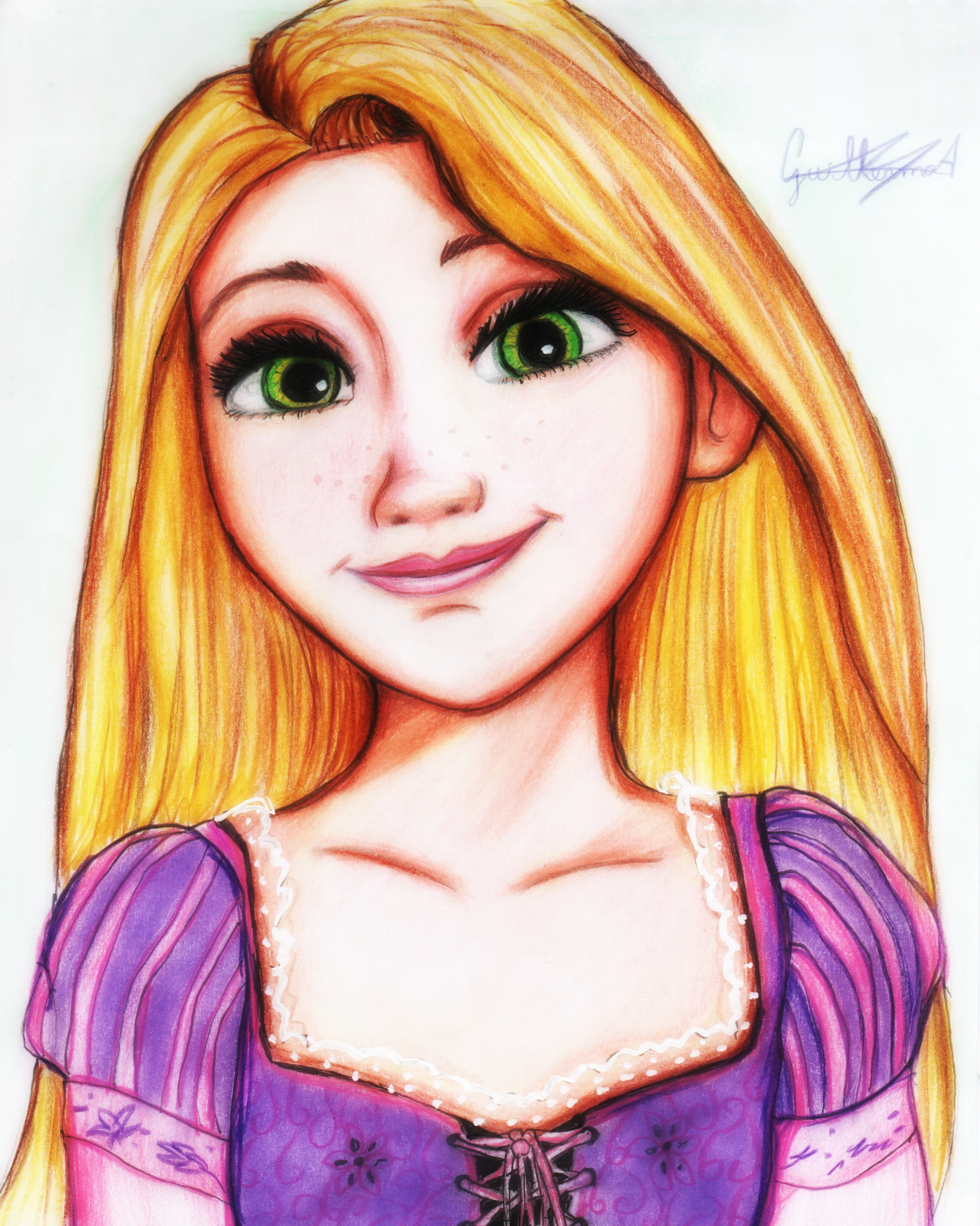 Punk Disney Princesses Rapunzel Drawing