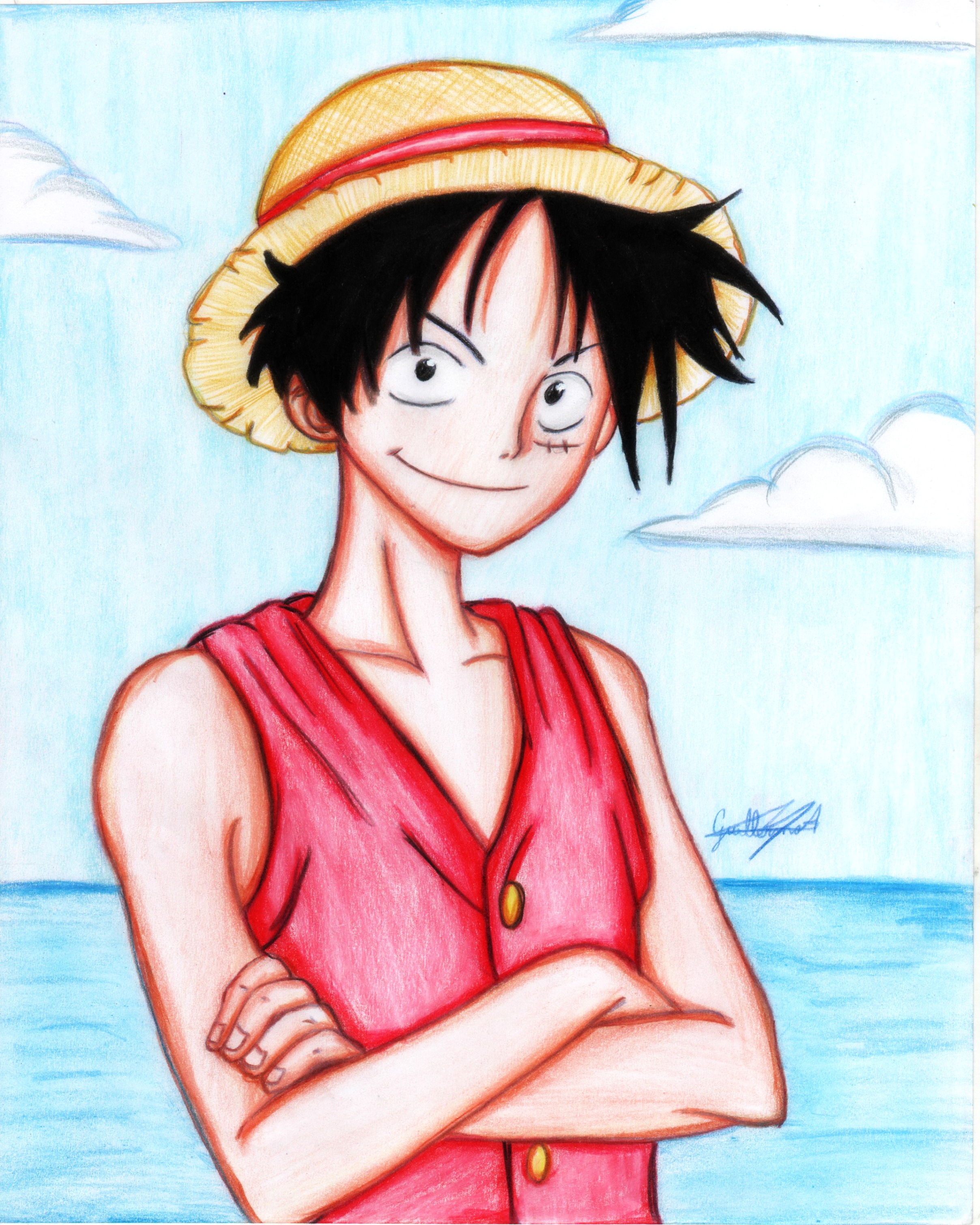 Drawing Of Monkey D Luffy One Piece By Guillermoantil On Deviantart