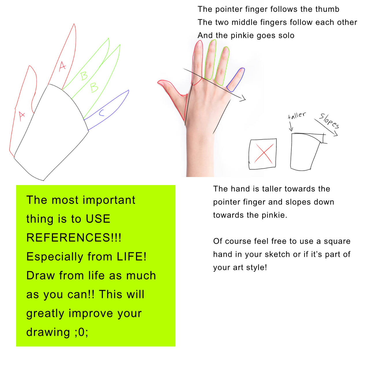 Hand Drawing Guide by KookasaurusRex on DeviantArt