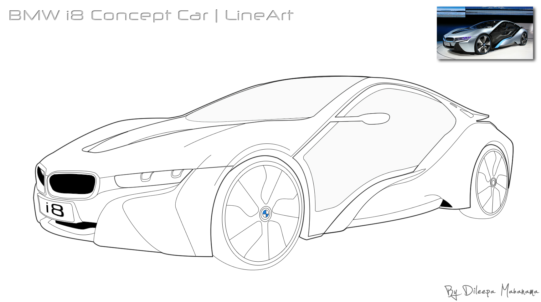 Раскраска BMW i8