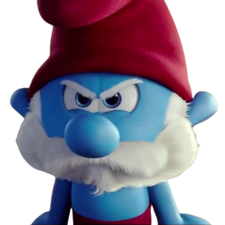 Angry shop papa smurf