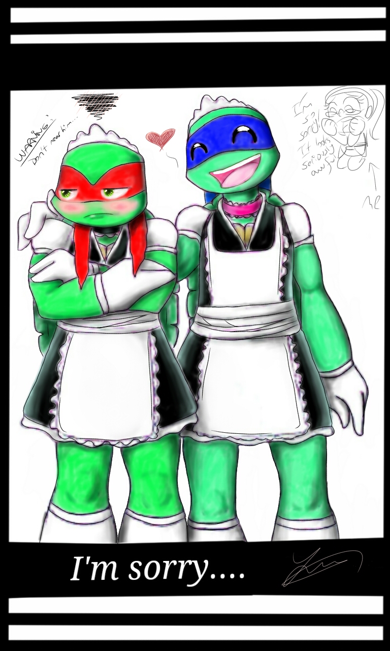 by Rouse Rodet maid raph and leo X3 //kill me by RassbedashTMNT on DeviantArt