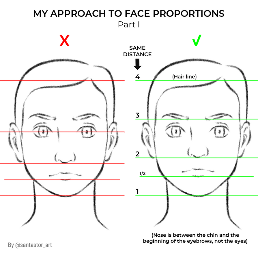 Face Proportion Tutorial Drawing Face Proportions Guide On How To Draw The Face Basic Face