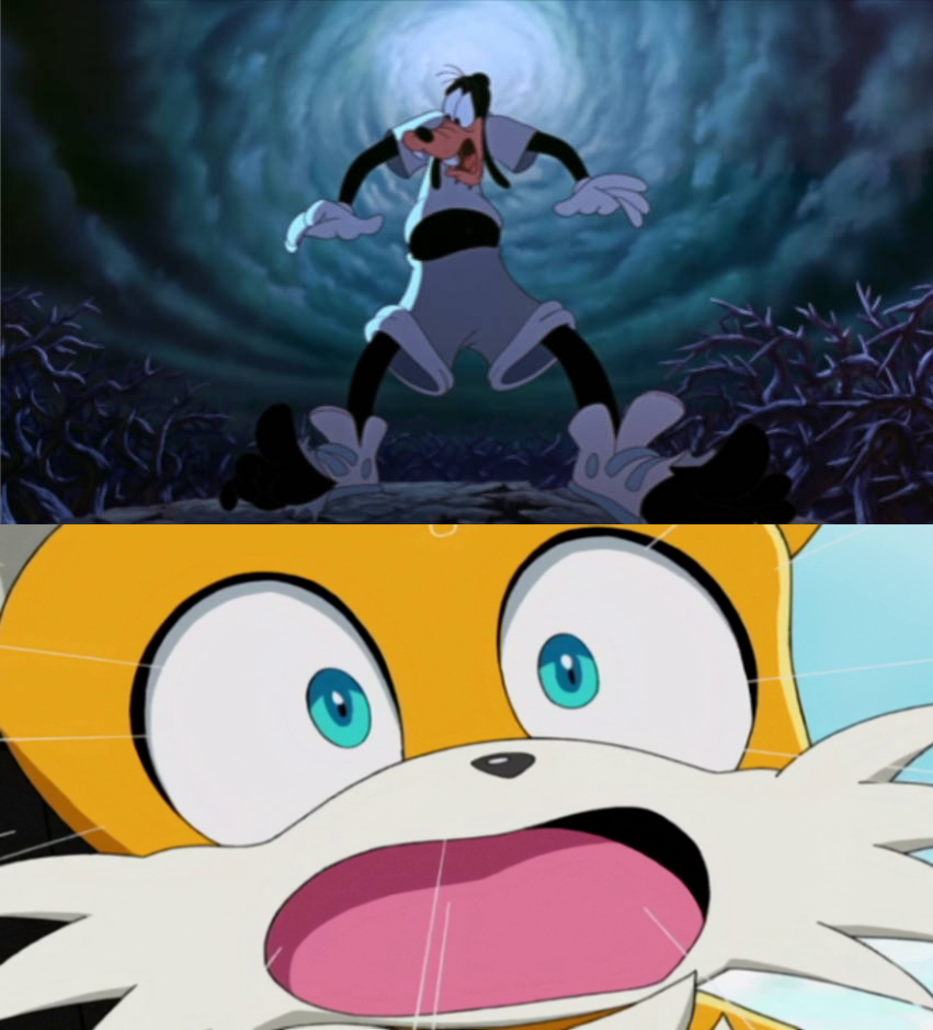 tails Scared of Max turn into Goofy by king-riolu on DeviantArt