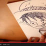 VIDEO - Luffy in 1 minute drawing