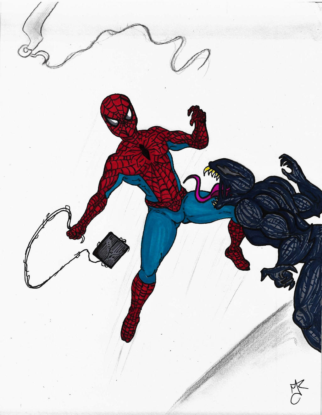 Fast drawing about Spider Man vs Venom by marcosjoel777 on DeviantArt