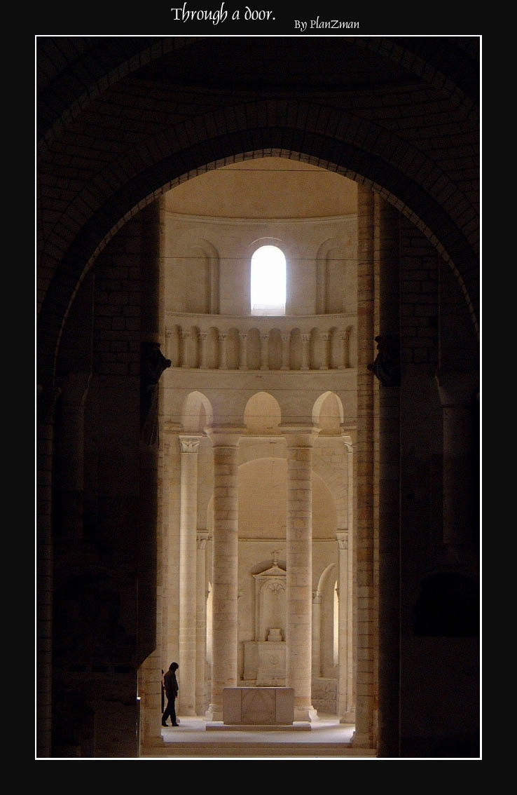 cathedral through a door