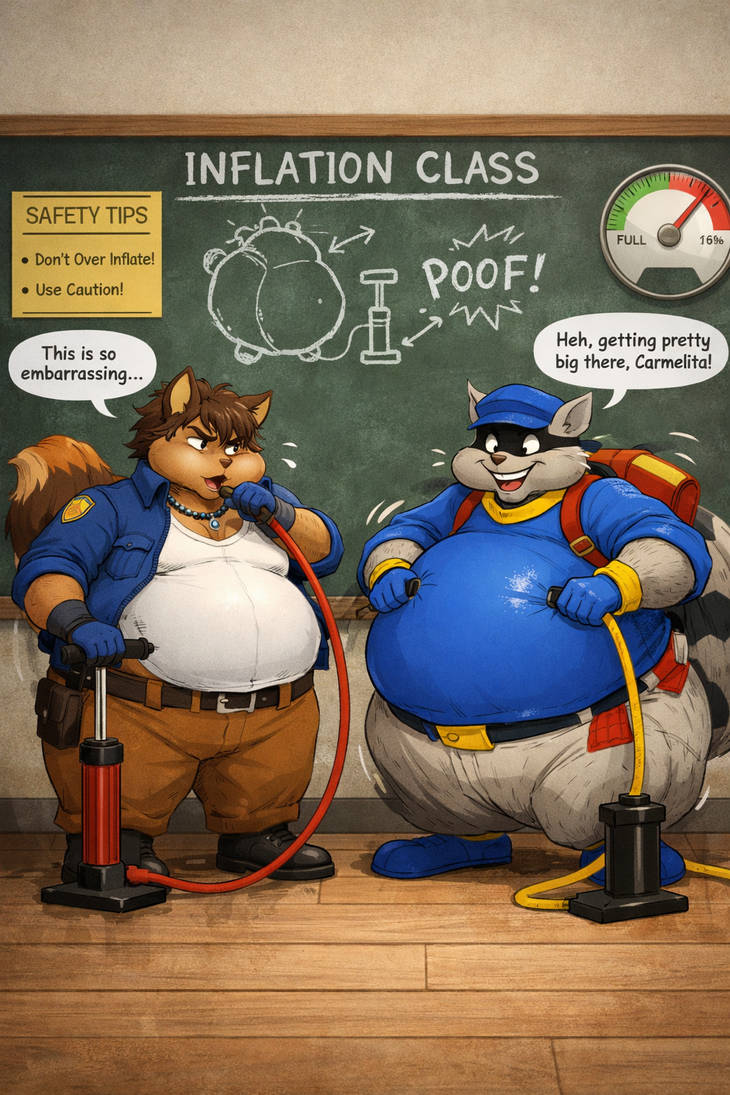 Merboy Inflatcion sly and carlos in the inflation class by mrdavywildethefoxboy on DeviantArt