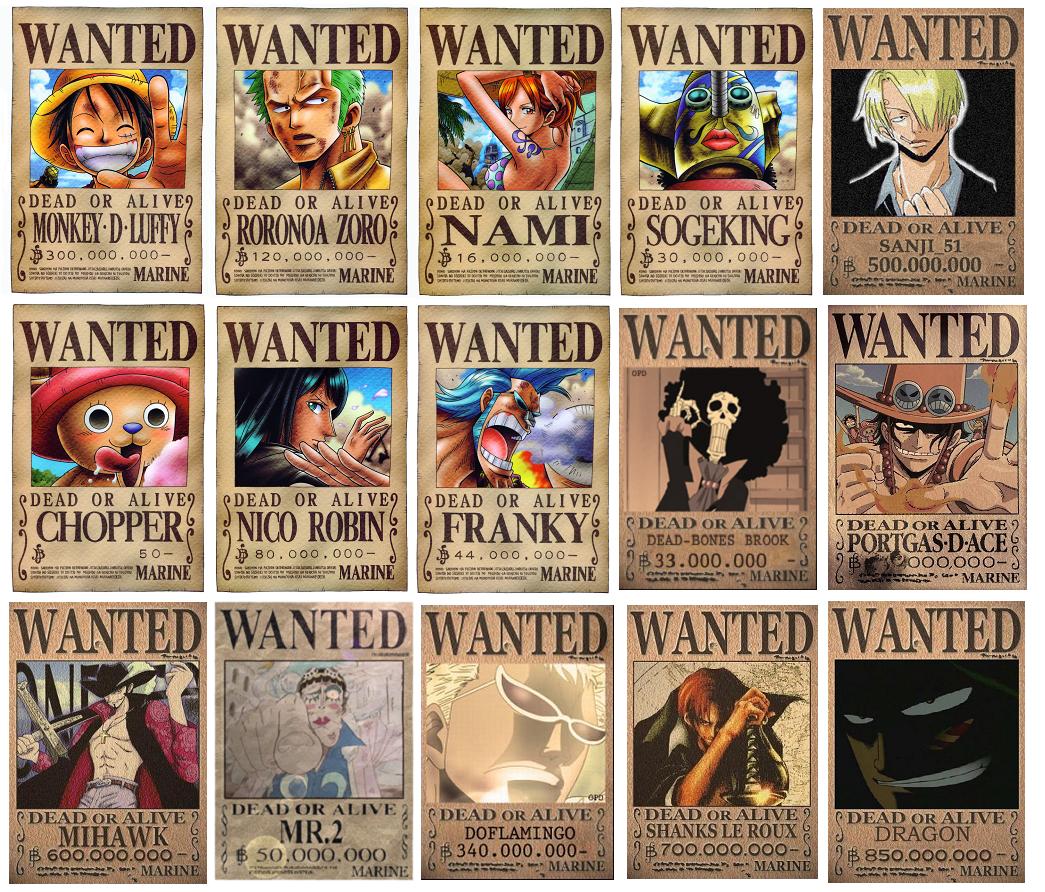 All One Piece Wanted Posters by KarinandKenta4ever on DeviantArt