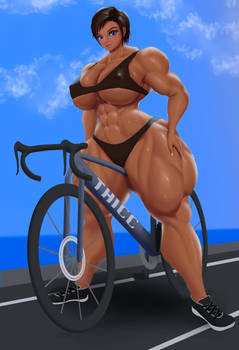 110: Thicc fit girl with bicycle