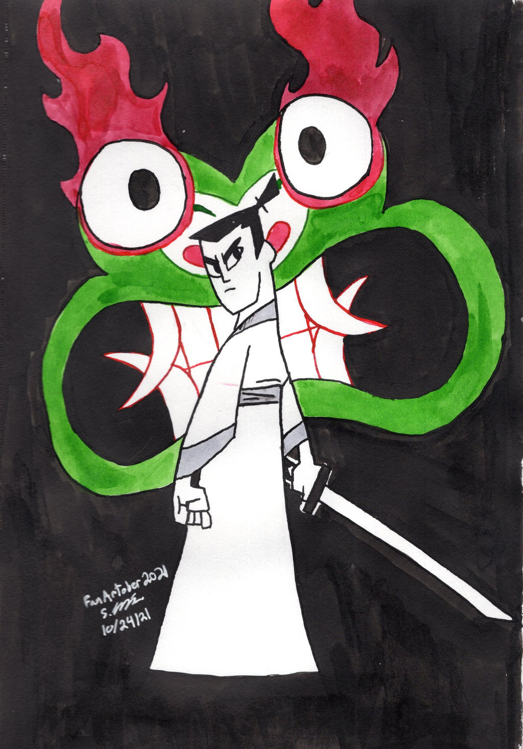 Samurai Jack Rave Deviantart FanArtober 2021 Day 24- Samurai Jack by Seeonleme on DeviantArt