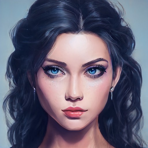 Blue eyes and black hair by Mahreena116 on DeviantArt