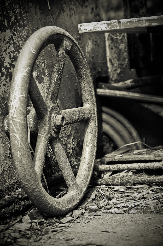 old rusty wheel