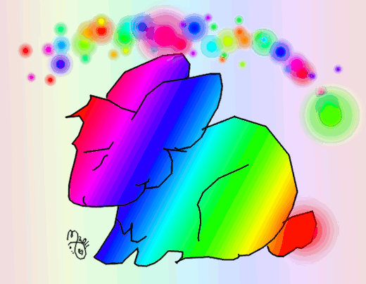 Rainbow Rabbit Deviantart RAINBOW BUNNY -animation by Merrinella96 on DeviantArt