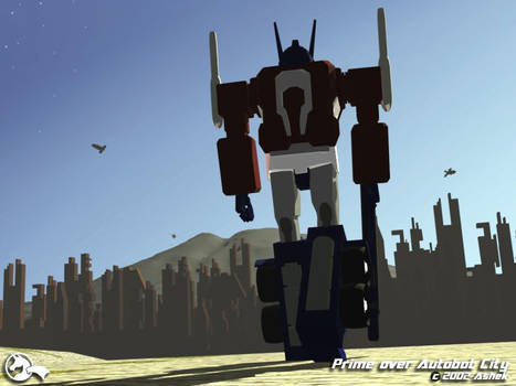 Prime Over Autobot City