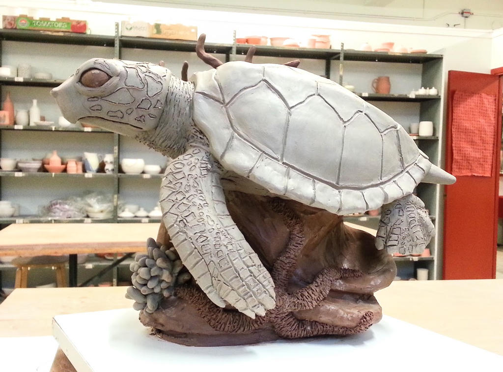 Hawksbill Sea Turtle Sculpture