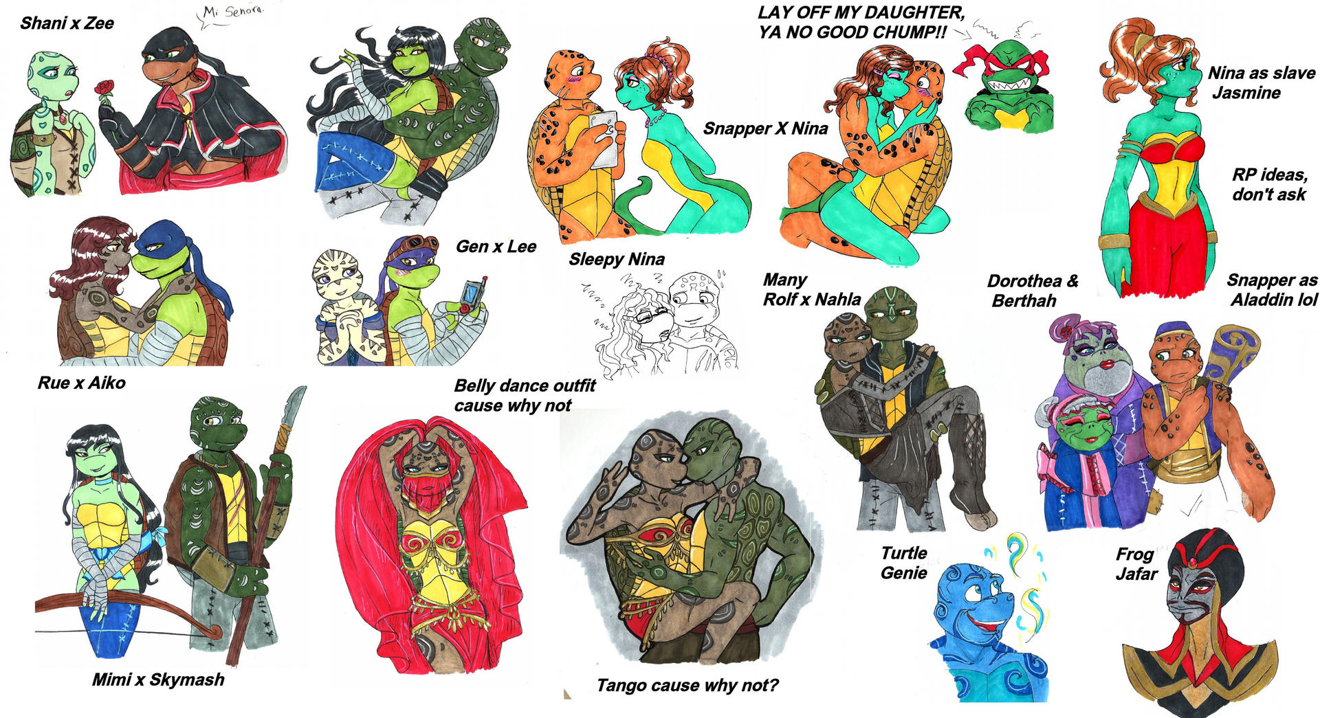 TMNT OC colour dump by Lily-pily on DeviantArt