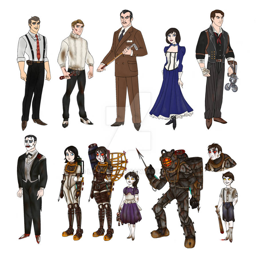 Bioshock characters by Lily-pily on DeviantArt