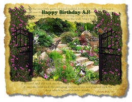'The Secret Garden' Theme Birthday Card