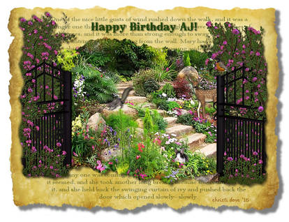 'The Secret Garden' Theme Birthday Card