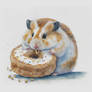 Hamster Eating Donut