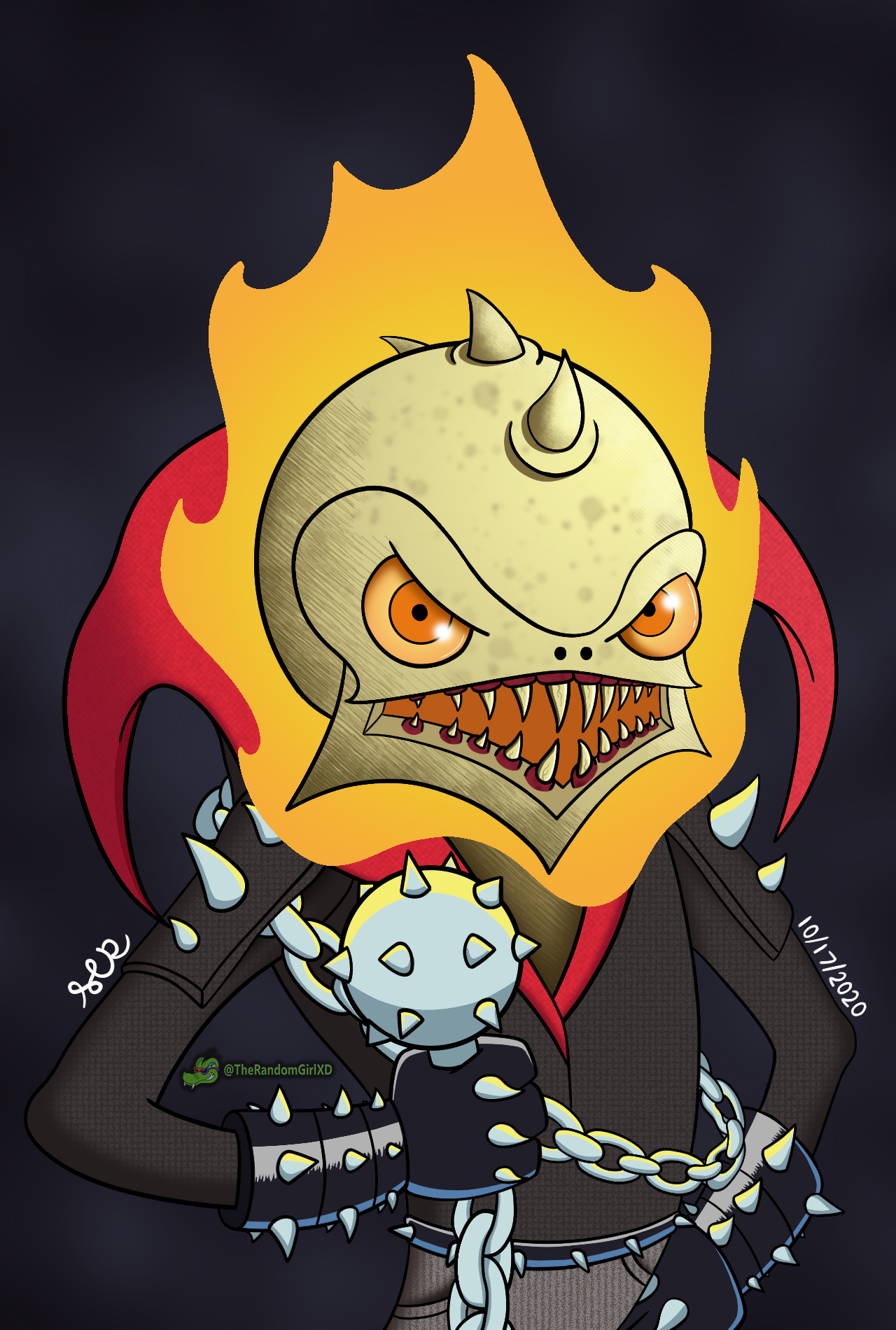 Ghost Roster Variant Ghost Roaster Rider by TheRandomGirlXD on DeviantArt