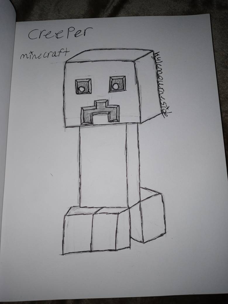 My First Sketch Of A Creeper : r/Minecraft