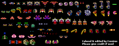 Metroid 2 creatures recolors