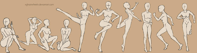 Female poses  - reference