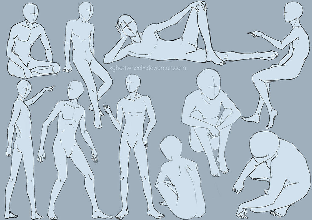Male pose study - sketch by xghostwheelx on DeviantArt