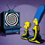 Marge and Lisa Simpson Hypnotized