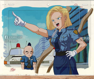 Officer 18 Animation Cel