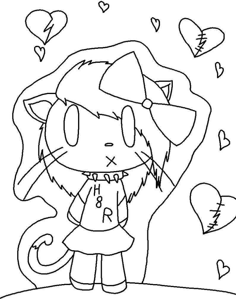 30 Hello Kitty Emo Coloring Pages 30 Hello Kitty Emo Coloring Pages