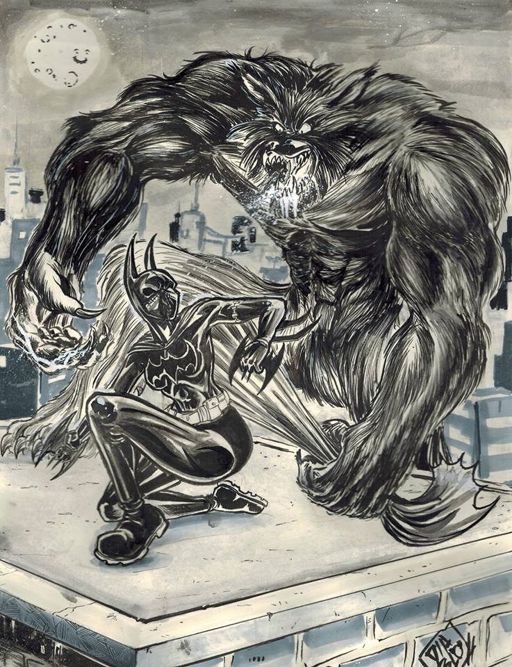 Cass Cain Batgirl vs werewolf