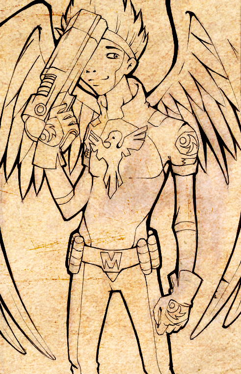 LINE ART:Iron eagle:Commission