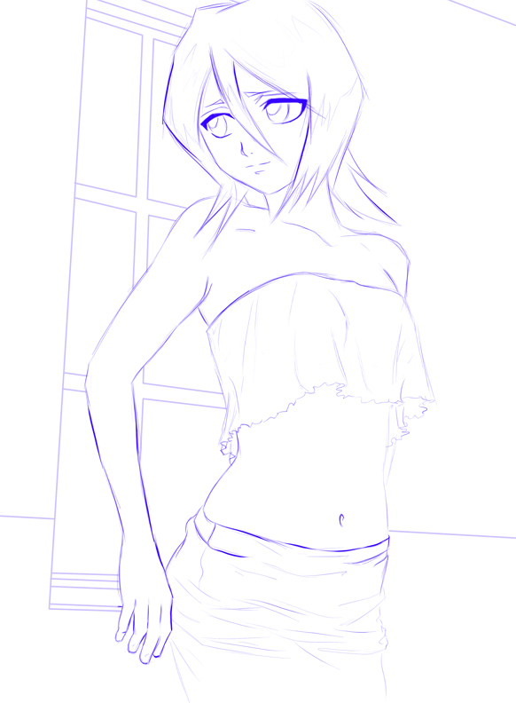 Rukia PinUp - SKETCH