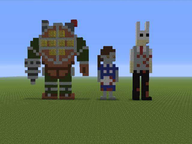 Bioshock Pixel Designs Minecraft Pixel Art Bioshock by SirFool on DeviantArt