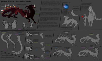 Arcane Serpent Species Ref. Sheet by TheShadowedGrim