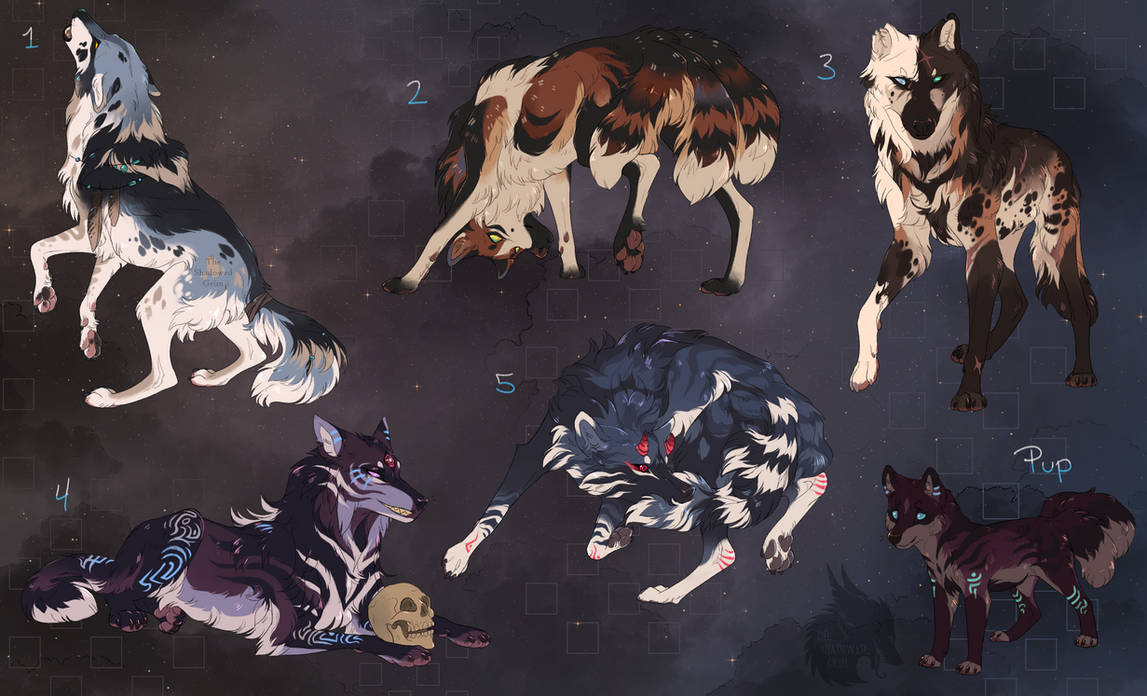 Wolf Adopts Auction, closed by TheShadowedGrim on DeviantArt