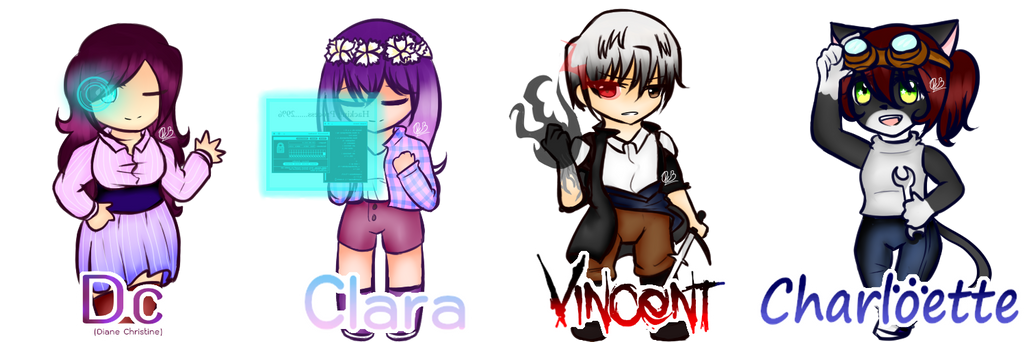 Chibi Computer Oc Chibi Main Oc's by Pluvia3 on DeviantArt