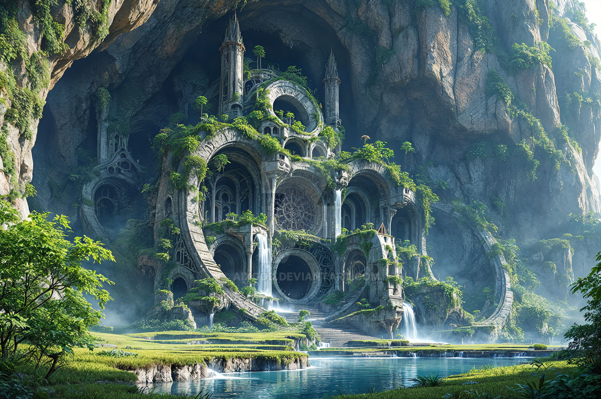 Runscape Elven Buildings Ancient Elven Architecture: Abandoned structures by AIxGod on DeviantArt