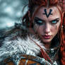 Viking warrior woman, redhead set #2