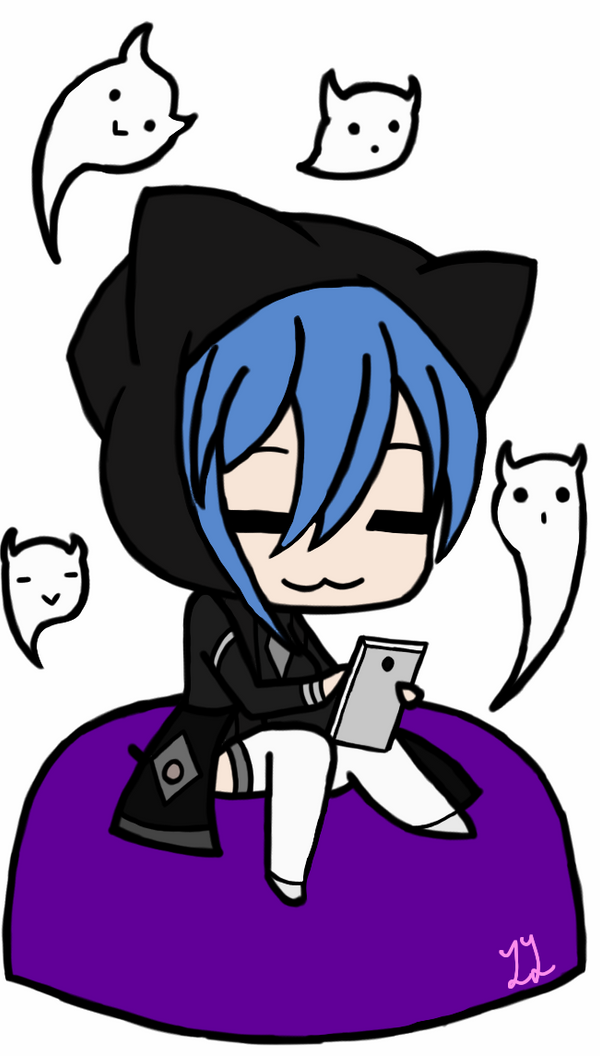 Chibi With Phone by LordLucre on DeviantArt